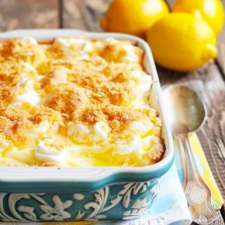 Lemon cream, cheese, dump cake image